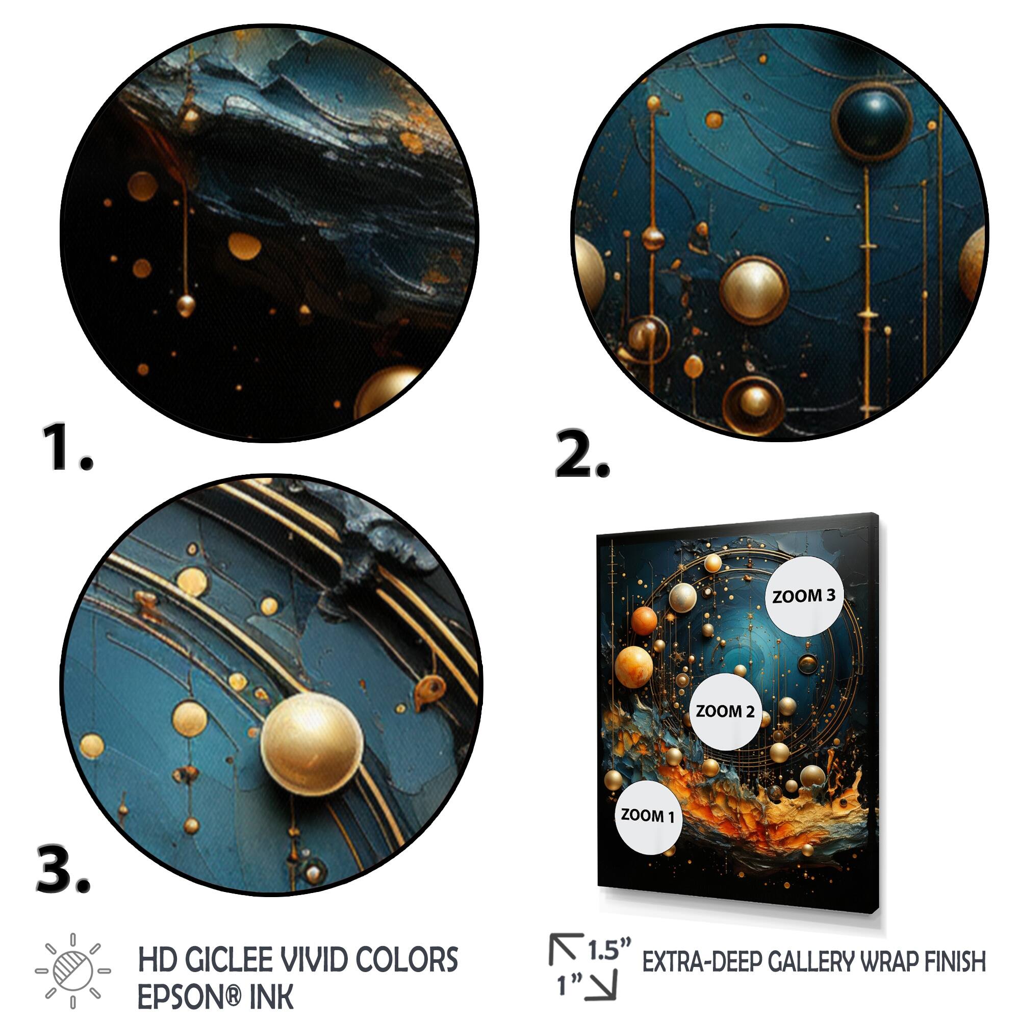 Designart "Astrology Rhapsody Mixed" Astrology Canvas Art Print Bed Bath & Beyond